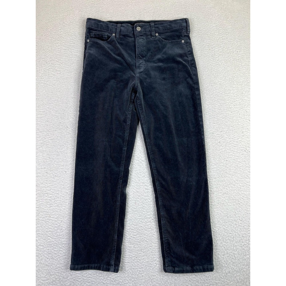 Banana Republic Womens 28 Charcoal Corduroy High-Rise Straight Jeans 442795-02